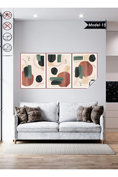 Akıllı Kağıt Statik Tutunma Özellikli Tablo - Poster Modern (Model- 15)