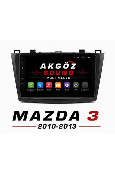 AKGÖZ SOUND إطار الوسائط المتعددة لمازدا 3 2010-2013 مع مقابس مقاس 9 بوصة