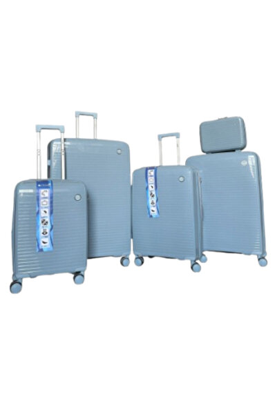 Akyat 5-piece PP anti-break travel luggage set - Light Blue