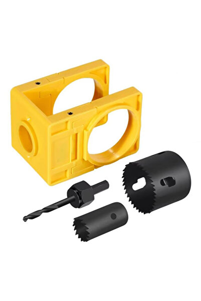 Choice3 Yellow Door Lock Installation Kit Adjustable Plastic Guide Template W...