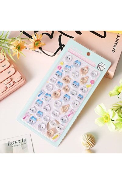Choice1 ملصقات ثلاثية الأبعاد بتصميم كرتوني لطيف مقاومة للماء لتزيين الهواتف ...