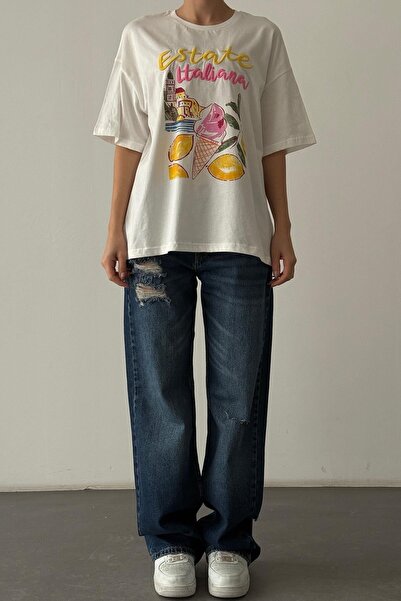 Quzu Ženska majica TSH01781 Ecru
