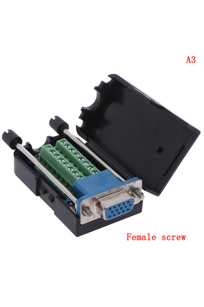 choice2 موصل طرفي A3 D-SUB DB15 VGA ذكر بثلاثة صفوف و15 دبوسًا