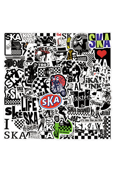 Choice MULTICOLOR 55PCS Ska Music Reggae Stickers Graffiti Decorative DIY Gui...