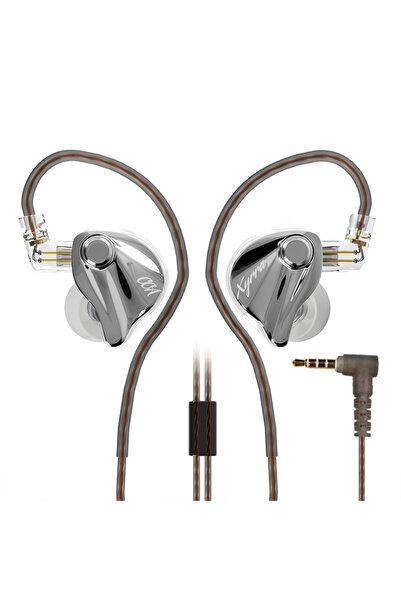 Choice6 3.5 silver no mic CCA Xyrra, one ring, one iron wired HIFI metal earp...