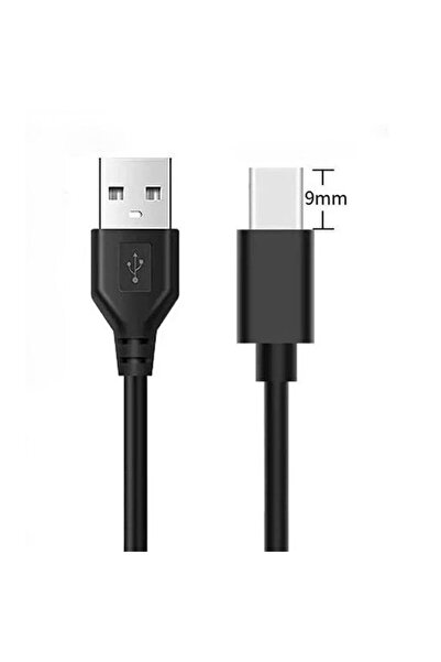 Choice كابل بيانات USB-A من النوع C بطول 0.5 متر أسود اللون بطرف طويل جدًا 9 ...