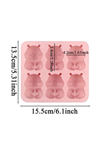 Choice Pinks Silicone Ice Molds Capybara Shaped Silicone Mold Cartoon Animal ...
