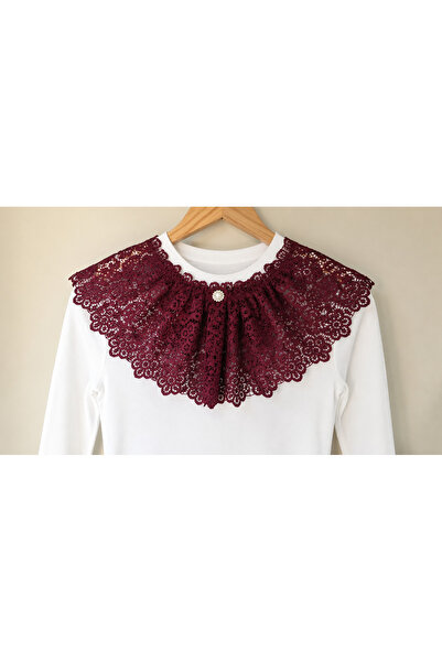 PL Burgundy Collar Burgundy Lace Accessory