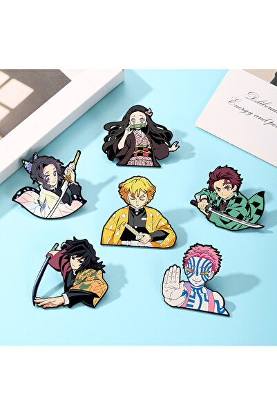 choice2 Bandai MU-Random 6PCS Cartoon Anime Badge Funny Comics Enamel Pins Me...
