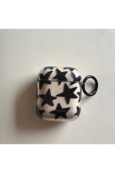 Choice6 for AirPods Pro3 black Korean Style Transparent Black Star Pattern Wi...