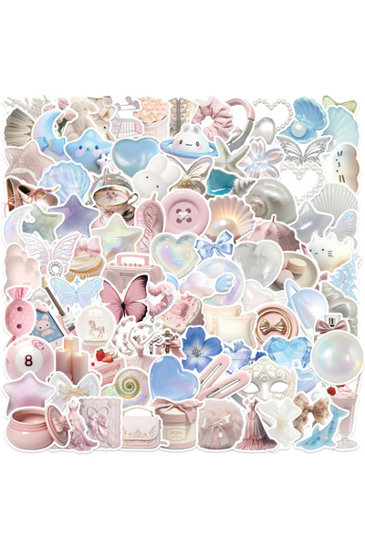 Choice 100PCS 50/100PCS Dreamy Blue Ballet Pink Ins Aesthetics Graffiti Stick...