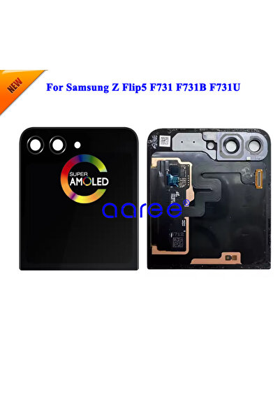 Choice شاشة LCD سوبر أموليد جديدة صغيرة الحجم باللون الأسود لهاتف Z Flip 5 F7...