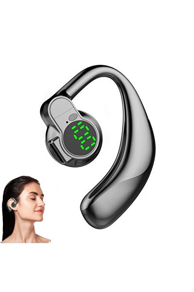 Choice Black 360° Rotatable Bluetooth 5.4 Earphones Single Ear Earhooks Noise...