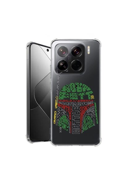 bestcase ¬Æ Husa pentru Xiaomi 15, Anti Shock 1.5MM, Calligraphy Boba Fett, P...
