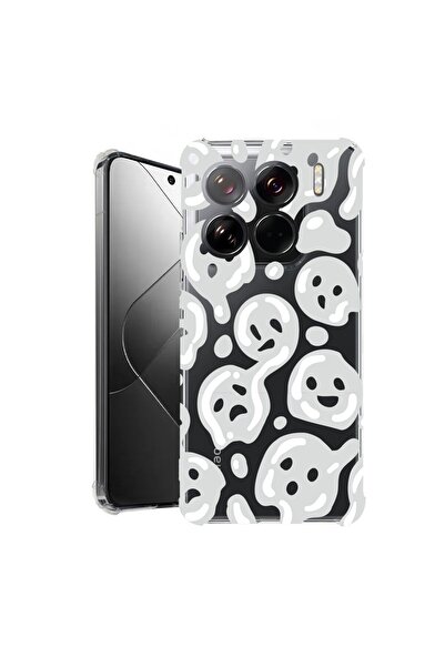 bestcase ¬Æ Husa pentru Xiaomi 15 Pro, Anti Shock 1.5MM, Gray Acid Smiley, Pr...