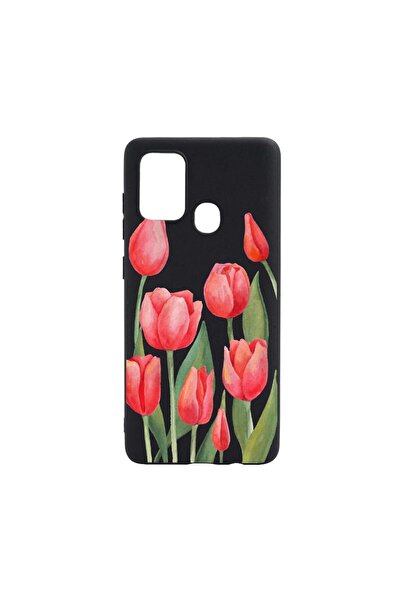 bestcase Husa Silicon Compatibila Cu Realme C25s, Red Tulips, rezistenta la u...