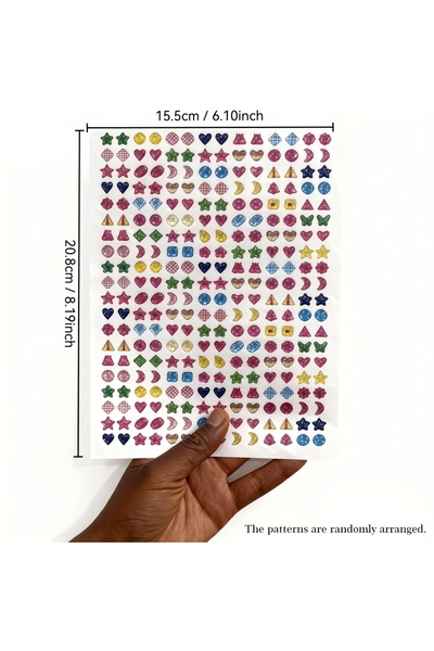 Choice 1pc 3d Gemstone Stickers, Sparkling Crystal Stickers, And Earrings Wit...