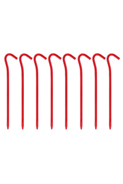 Choice Red 8-Pack High-Strength Aluminum Alloy Outdoor Camping Tent Pegs Stak...