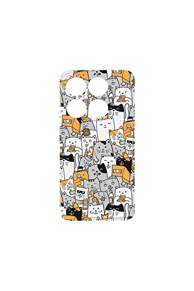 bestcase Husa pentru Xiaomi 14T, BestCase¬Æ Clear Silicon 2MM, Cat Pattern, A...