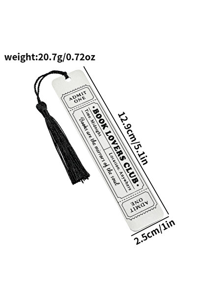 Choice1 SQ1780 Book Club Book Mark Personalised Metal Bookmarks with Tassels ...