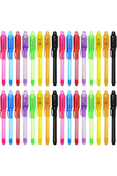 Choice 32pcs mix color Invisible Ink Pens with UV Light,8 Colors Glow ,Secret...