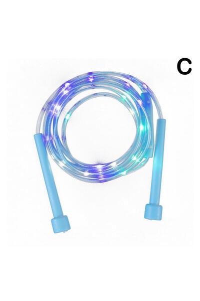choice2 Blue Illuminated Jump Rope Kids Night Exercise Fitness Training Enter...