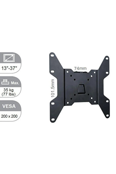 VivoLink Suport de perete subțire și compact, compatibil VESA 50x50 până la 2...