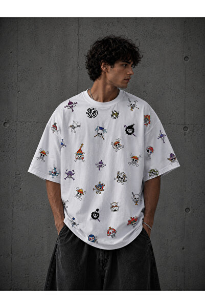 Nulivez One Piece Oversize Unisex T-Shirt – Anime Printed Back Pattern Street...
