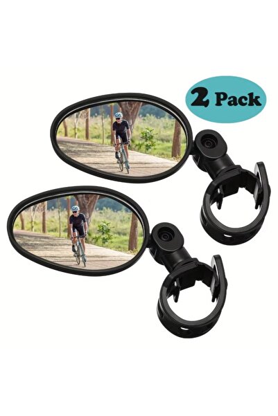 Choice 2 Pcs Bike Mirror 360 Degree Adjustable Rotatable Handlebar Mirror Wid...
