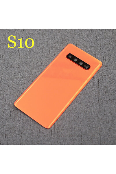 Choice7 غطاء خلفي برتقالي لهاتف S10 طراز G973F/S10Plus S10+ G975U، غطاء بطاري...