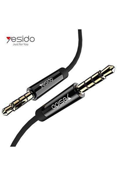 Yesido YAU14 Καλώδιο AUX Nylon Braided 3.5mm male - 3.5mm male 1m Μαύρο