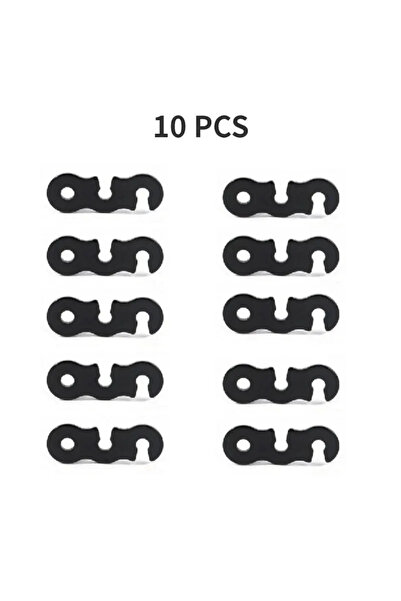 Choice1 Black 10Pcs 10pcs Adjustable Camping Tent Cord Rope Buckle S Type Ten...