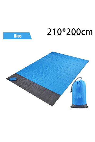 Choice3 Blue 210 X 200cm 2x2.1m Waterproof Pocket Beach Blanket Folding Campi...
