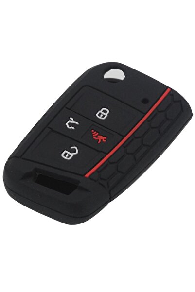 choice2 black jingyuqin 4 Buttons Flid Key Silicone Fob Cover Case Skin For V...