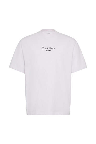 Calvin Klein Tricou bărbătesc cu mânecă scurtă, cu imprimeu grafic, croială l...