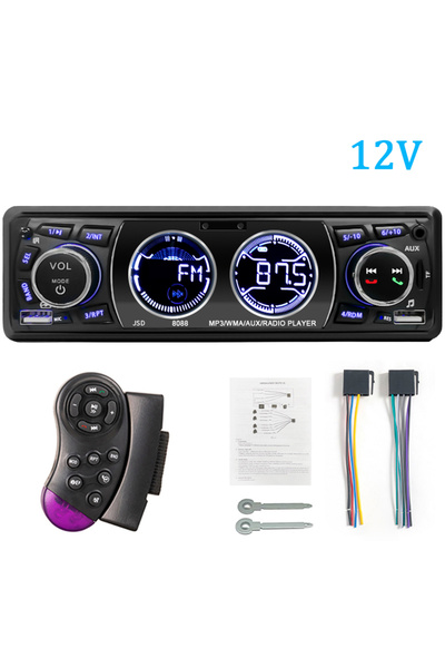 Choice3 12V Radio With SWC Hippcron 1din Car Radio Bluetooth Audio Stereo 12/...