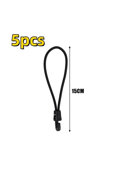 Choice7 15cm-5pcs 5/10/50Pcs Bungee Cord High Elasticity Expander with Hooks ...