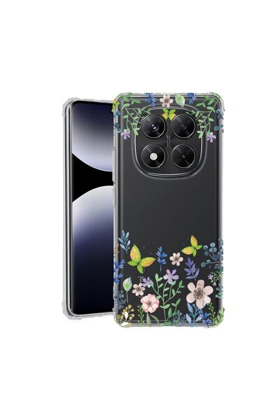 bestcase Husă Anti-șoc pentru Xiaomi Redmi Note 14 Pro 4G, Fluturi și Flori, ...
