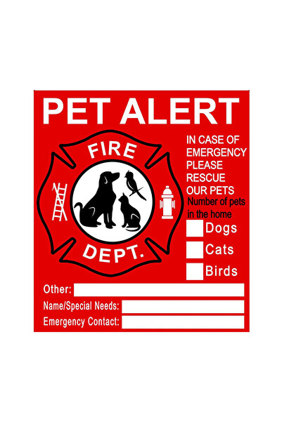 Choice 5pcs 10.16X11.43cm 5Pcs Set Pet Alert Stickers Static Cling Window Dec...