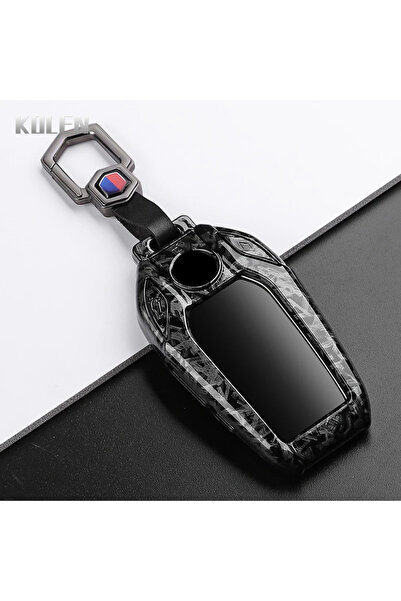 Choice F-Carbon Set 2 ABS Carbon Fiber Car LED Display Key Case Cover For BMW...