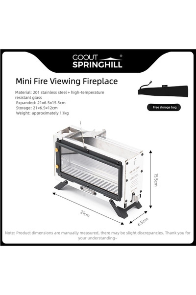 Choice Silver Goout Springhill wood stove Portable Firewood Square Stove Stai...