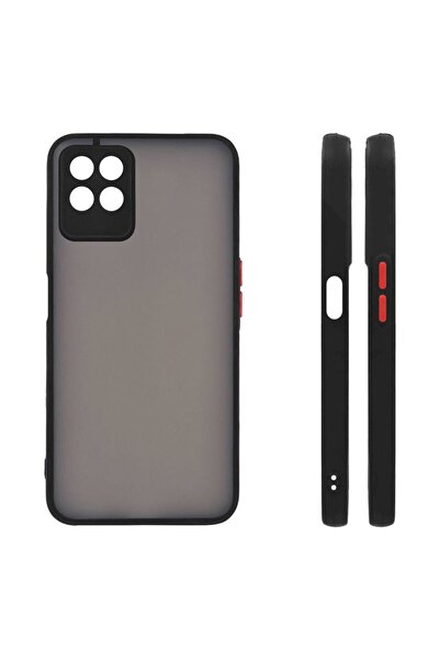 Sonique Θήκη Σιλικόνης Color Button Bumper Realme 8i Μαύρο