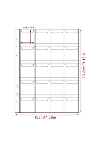 Choice 10pcs 10pcs Coin Collector Storage Pages, 200-Compartment Clear PVC Sh...