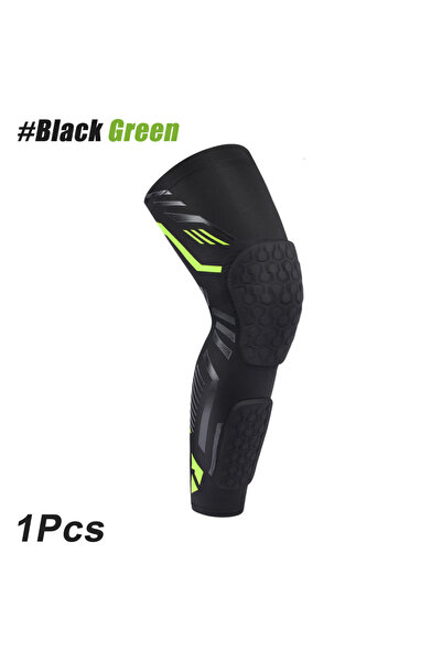 Choice3 L BlackGreen-1PCS 1PC غطاء ضاغط للركبة مع حماية مبطنة - دعم للساق قاب...