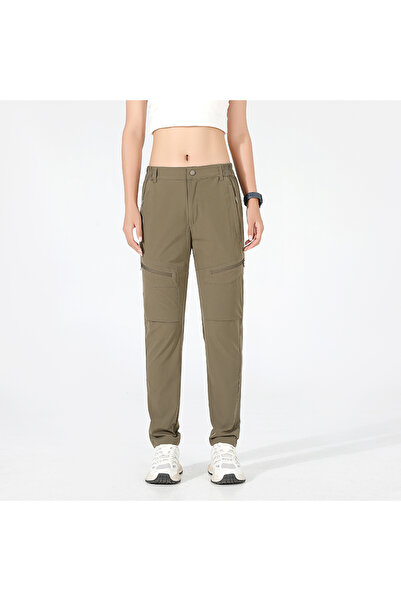 Choice19 L Women Brown JNLN Hiking Pants Women 4-Way Stretch Waterproof Summe...