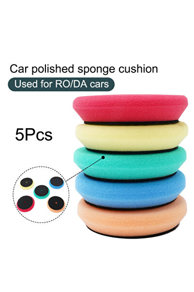 Choice 5Pcs 3inch Waxing Pad Car Spong Buffing Polishing Pad Flat Polish Pad ...