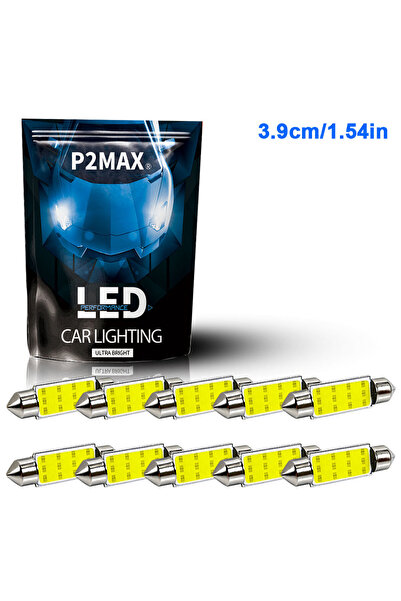 Choice3 10 قطع 39 ملم مصابيح LED فائقة القوة للسقف والمرايا بقوة 12 فولت و600...