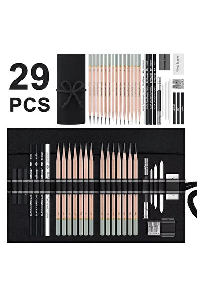 Choice1 29pcs Drawing Kit Sketching Pencils Set,Portable Zippered Travel Case...