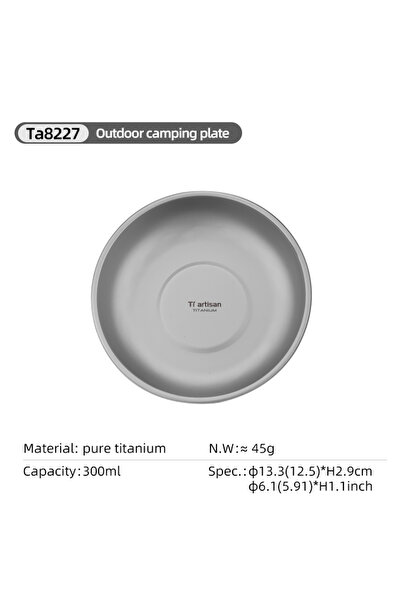 choice2 300ml Tiartisan Pure Titanium Fruit Salad Plates Round Dishes Dinnerw...