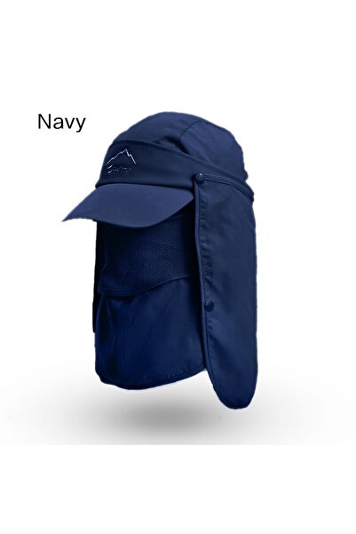 Choice3 Navy Men's Quick Dry Bucket Hat with Detachable Face Mask Neck Cover ...